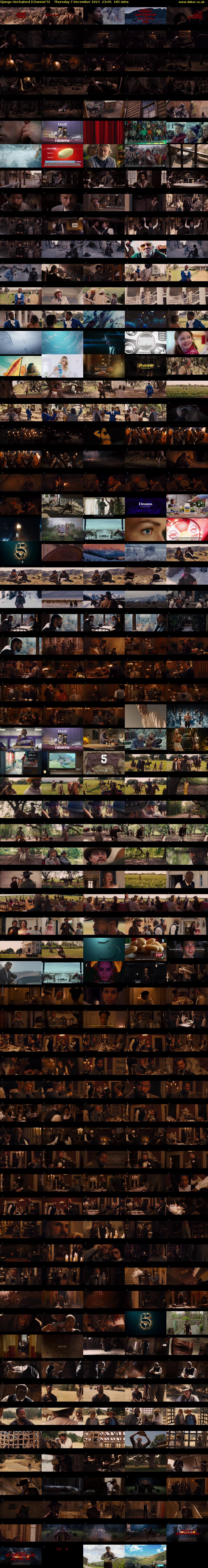 Django Unchained (Channel 5) Thursday 7 December 2023 23:05 - 02:10