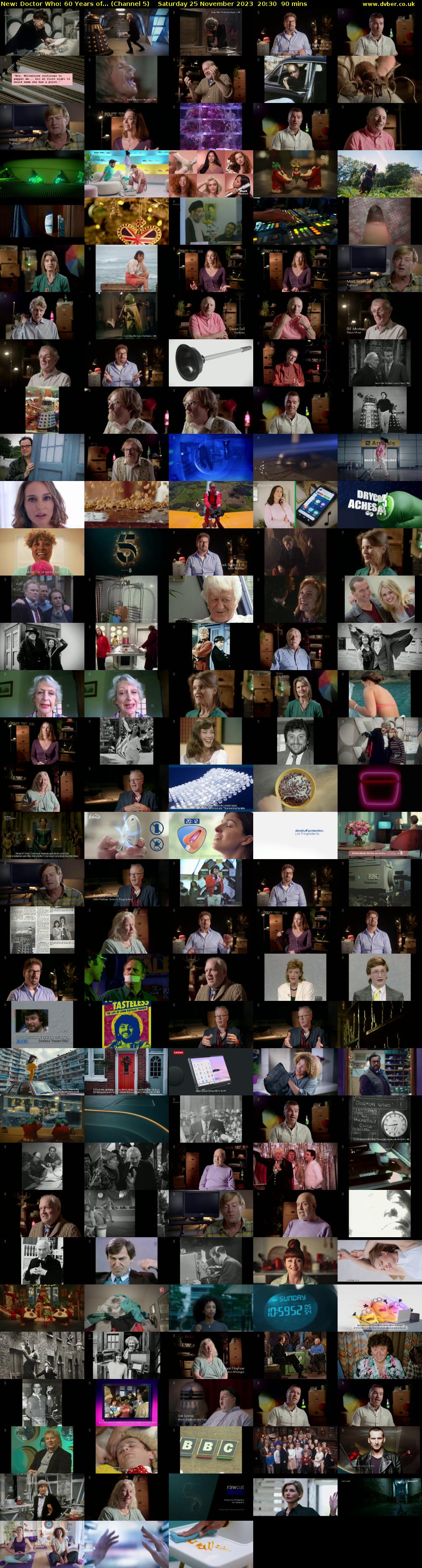 Doctor Who: 60 Years of... (Channel 5) Saturday 25 November 2023 20:30 - 22:00