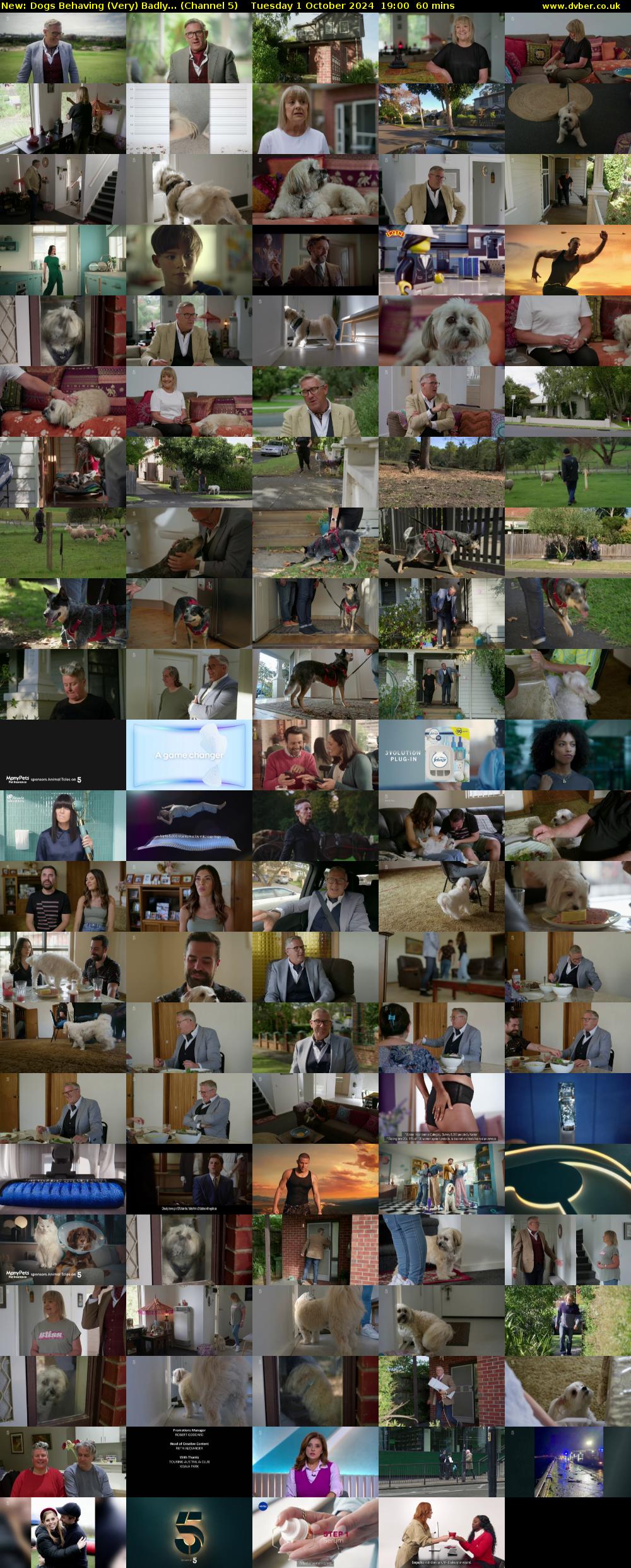 Dogs Behaving (Very) Badly... (Channel 5) Tuesday 1 October 2024 19:00 - 20:00
