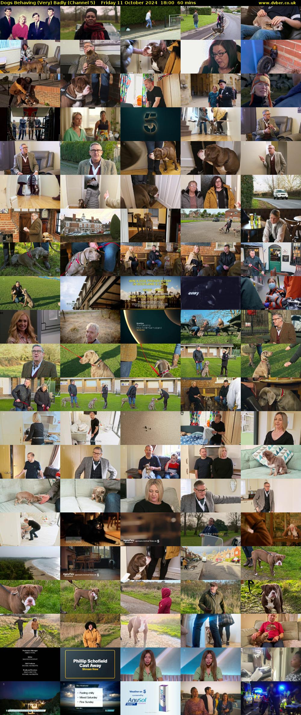 Dogs Behaving (Very) Badly (Channel 5) Friday 11 October 2024 18:00 - 19:00