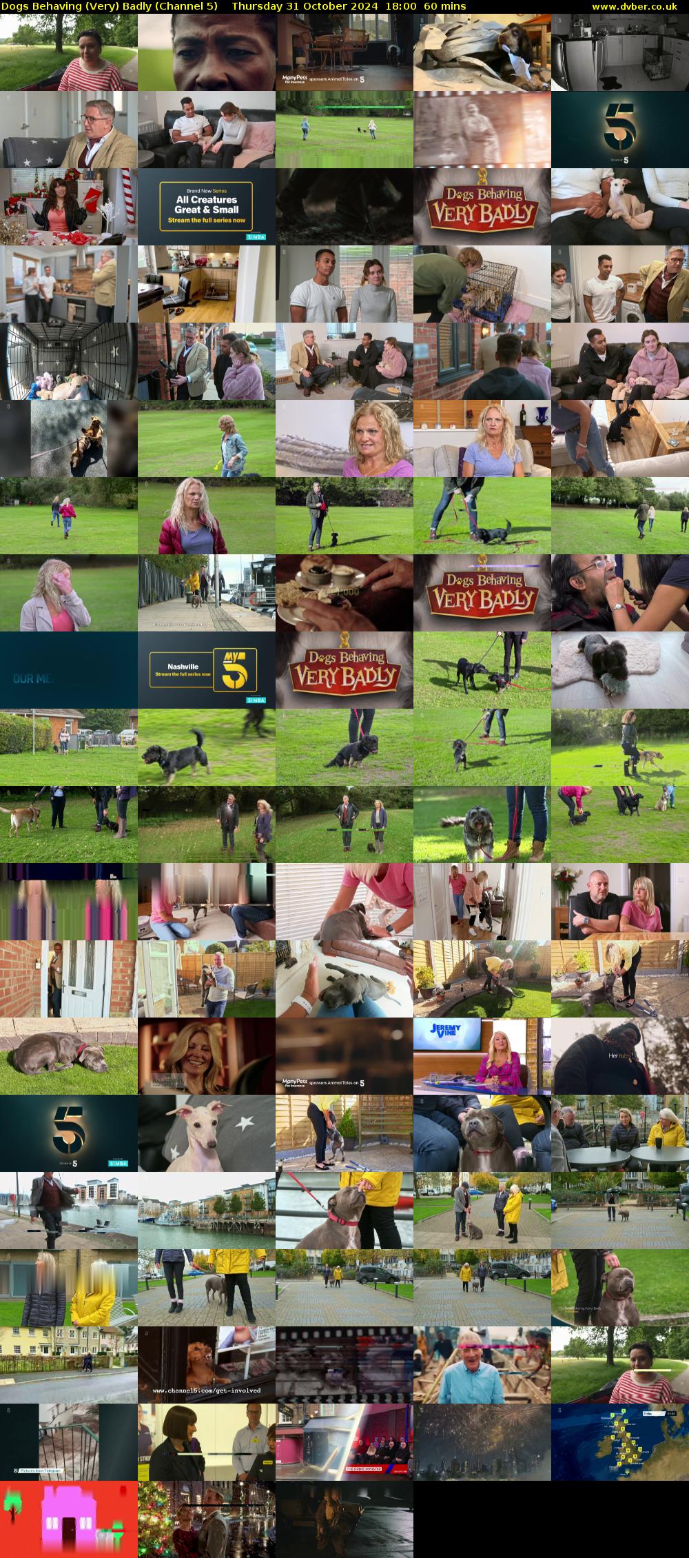 Dogs Behaving (Very) Badly (Channel 5) Thursday 31 October 2024 18:00 - 19:00