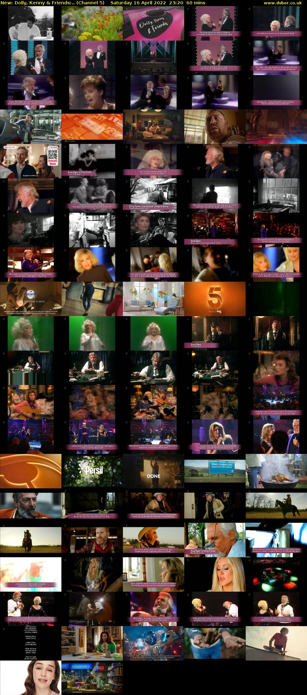 Dolly, Kenny & Friends:.. (Channel 5) Saturday 16 April 2022 23:20 - 00:20