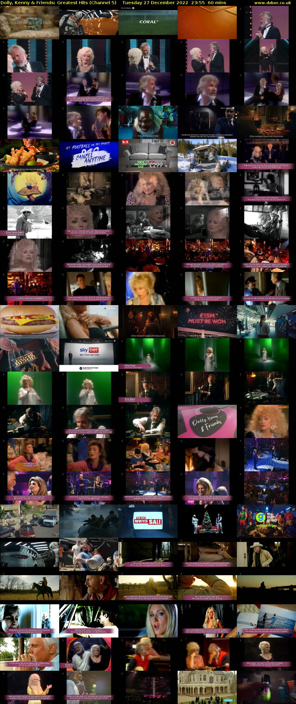 Dolly, Kenny & Friends: Greatest Hits (Channel 5) Tuesday 27 December 2022 23:55 - 00:55