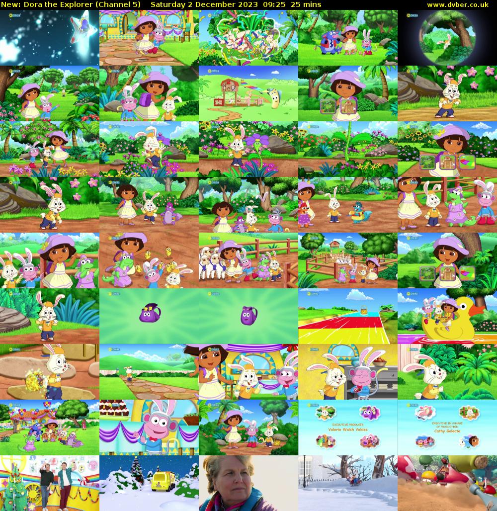 Dora the Explorer (Channel 5) Saturday 2 December 2023 09:25 - 09:50
