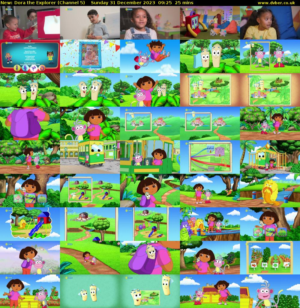 Dora the Explorer (Channel 5) Sunday 31 December 2023 09:25 - 09:50