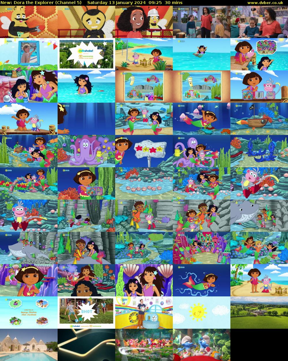 Dora the Explorer (Channel 5) Saturday 13 January 2024 09:25 - 09:55