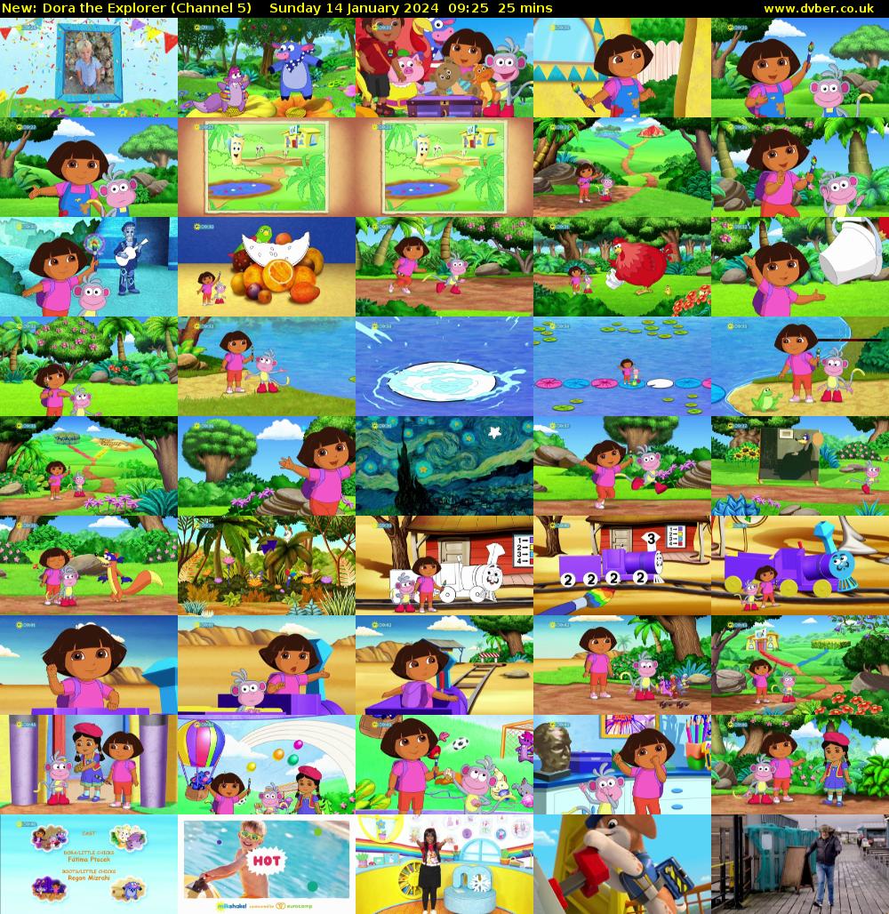 Dora the Explorer (Channel 5) Sunday 14 January 2024 09:25 - 09:50
