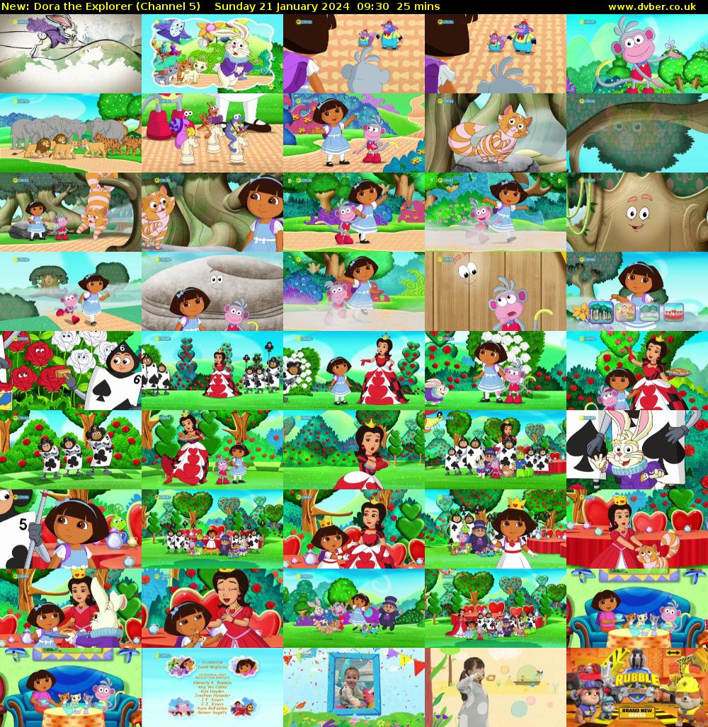 Dora the Explorer (Channel 5) Sunday 21 January 2024 09:30 - 09:55