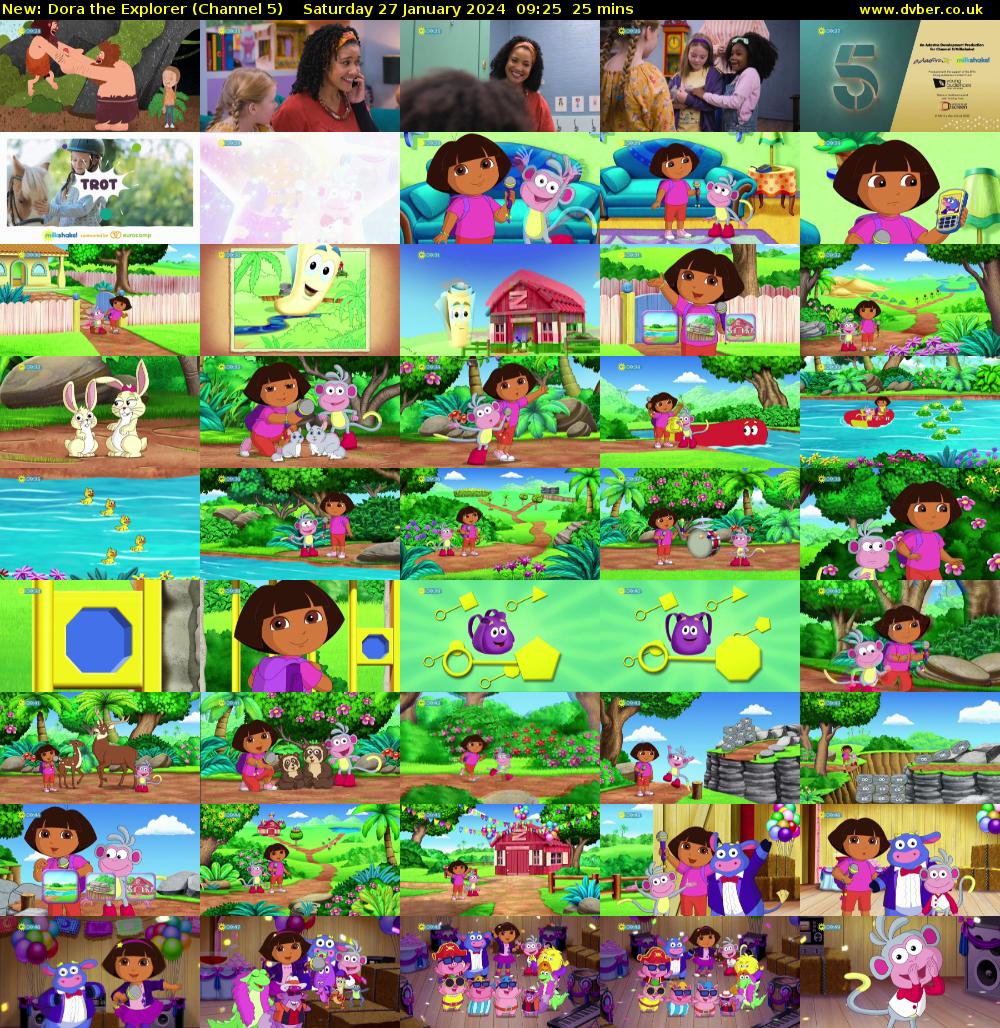 Dora the Explorer (Channel 5) Saturday 27 January 2024 09:25 - 09:50