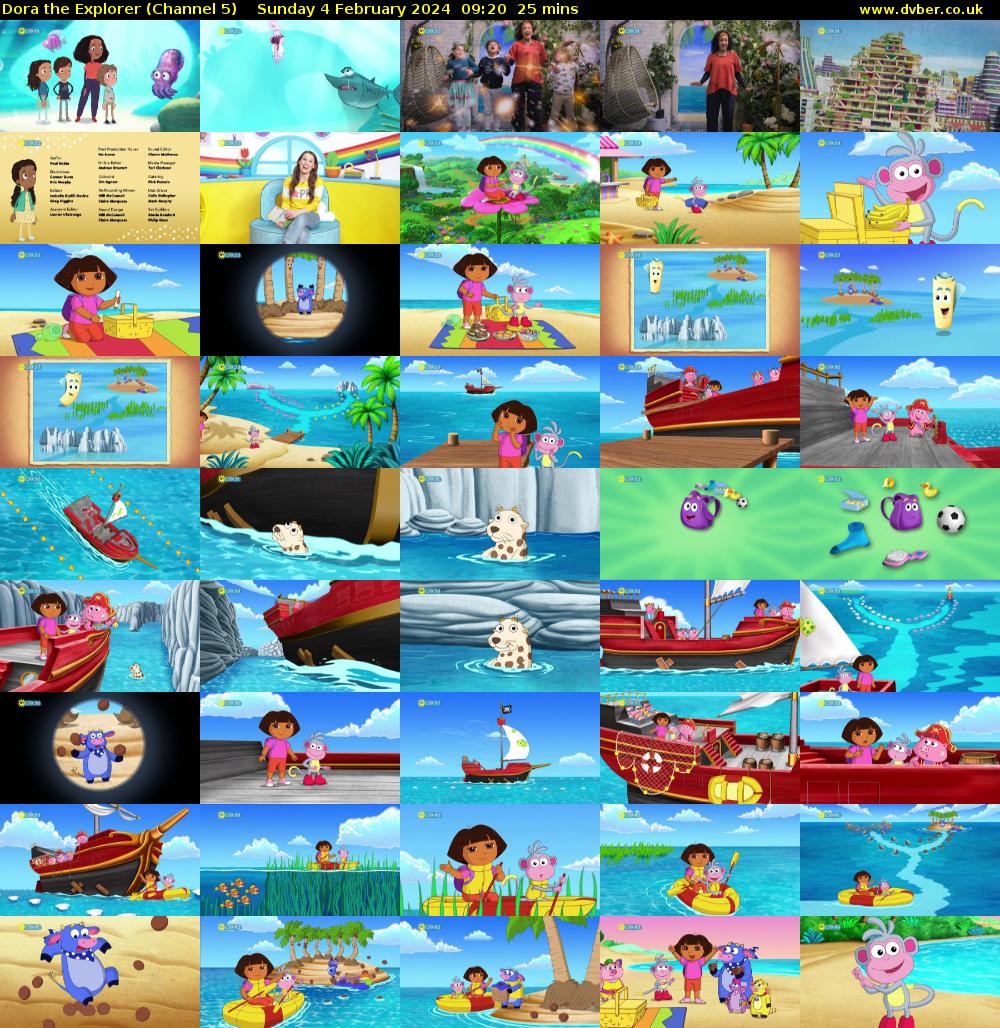 Dora the Explorer (Channel 5) Sunday 4 February 2024 09:20 - 09:45