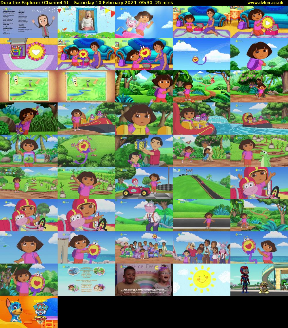 Dora the Explorer (Channel 5) Saturday 10 February 2024 09:30 - 09:55