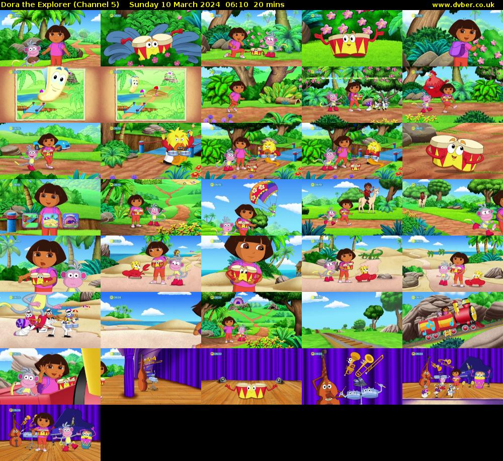 Dora the Explorer (Channel 5) Sunday 10 March 2024 06:10 - 06:30