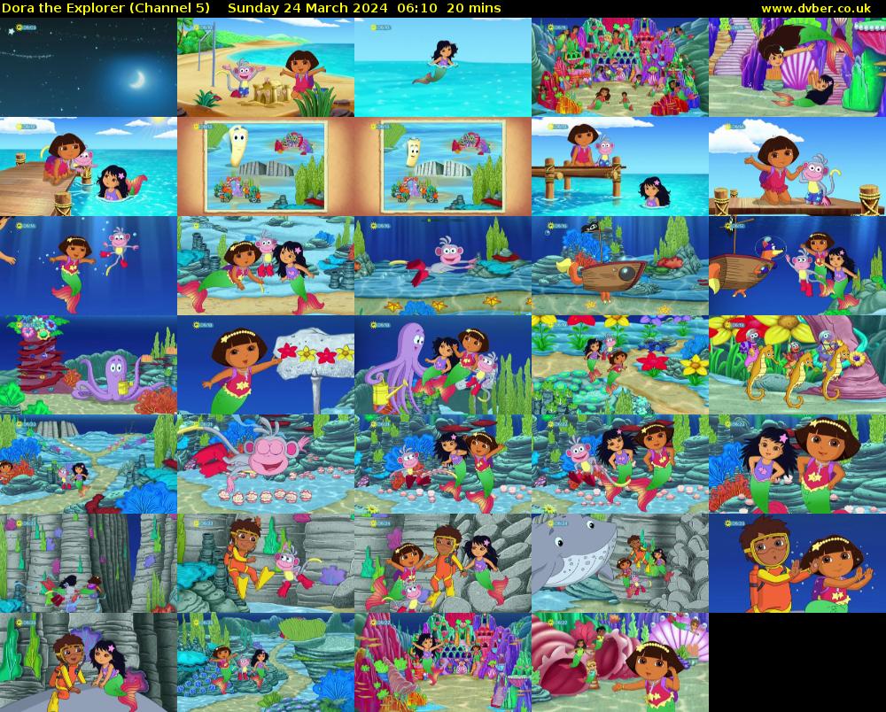 Dora the Explorer (Channel 5) Sunday 24 March 2024 06:10 - 06:30