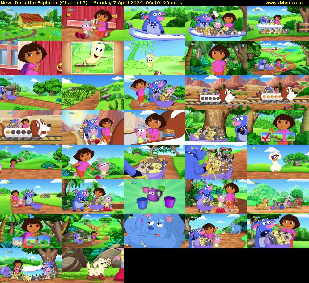 Dora the Explorer (Channel 5) Sunday 7 April 2024 06:10 - 06:30