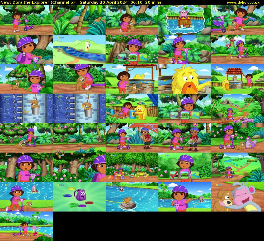 Dora the Explorer (Channel 5) Saturday 20 April 2024 06:10 - 06:30