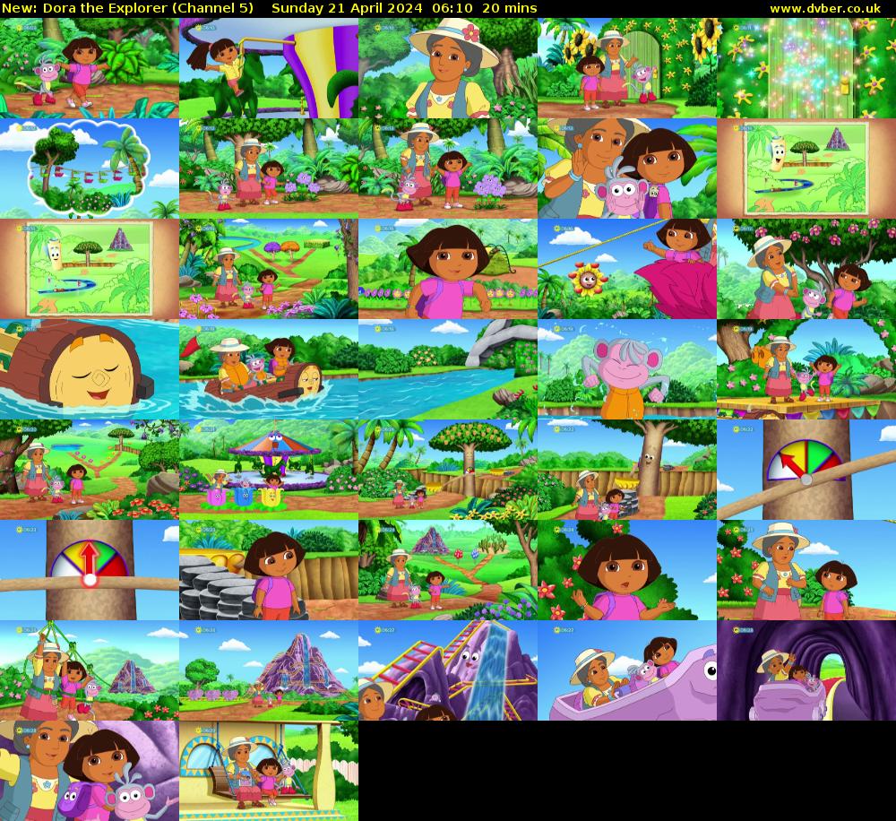 Dora the Explorer (Channel 5) Sunday 21 April 2024 06:10 - 06:30