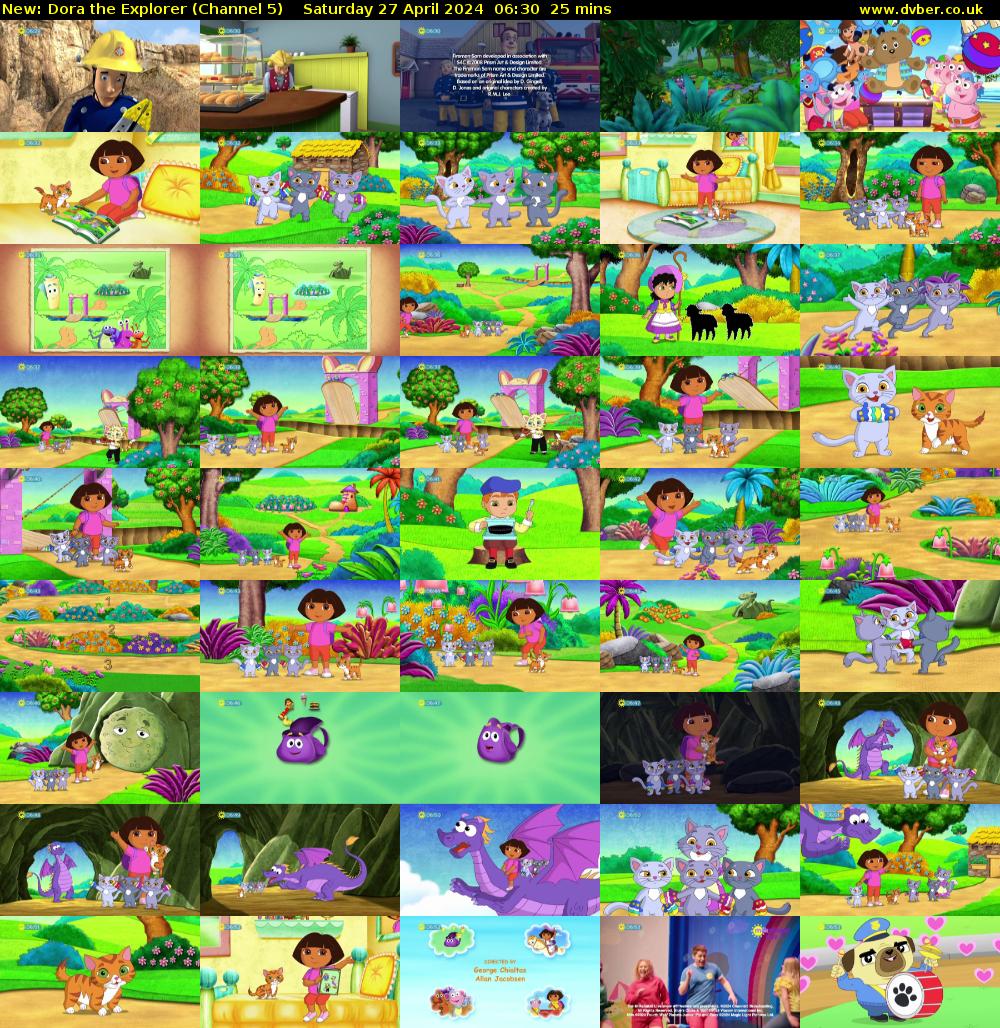 Dora the Explorer (Channel 5) Saturday 27 April 2024 06:30 - 06:55