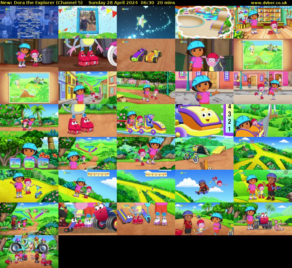 Dora the Explorer (Channel 5) Sunday 28 April 2024 06:30 - 06:50
