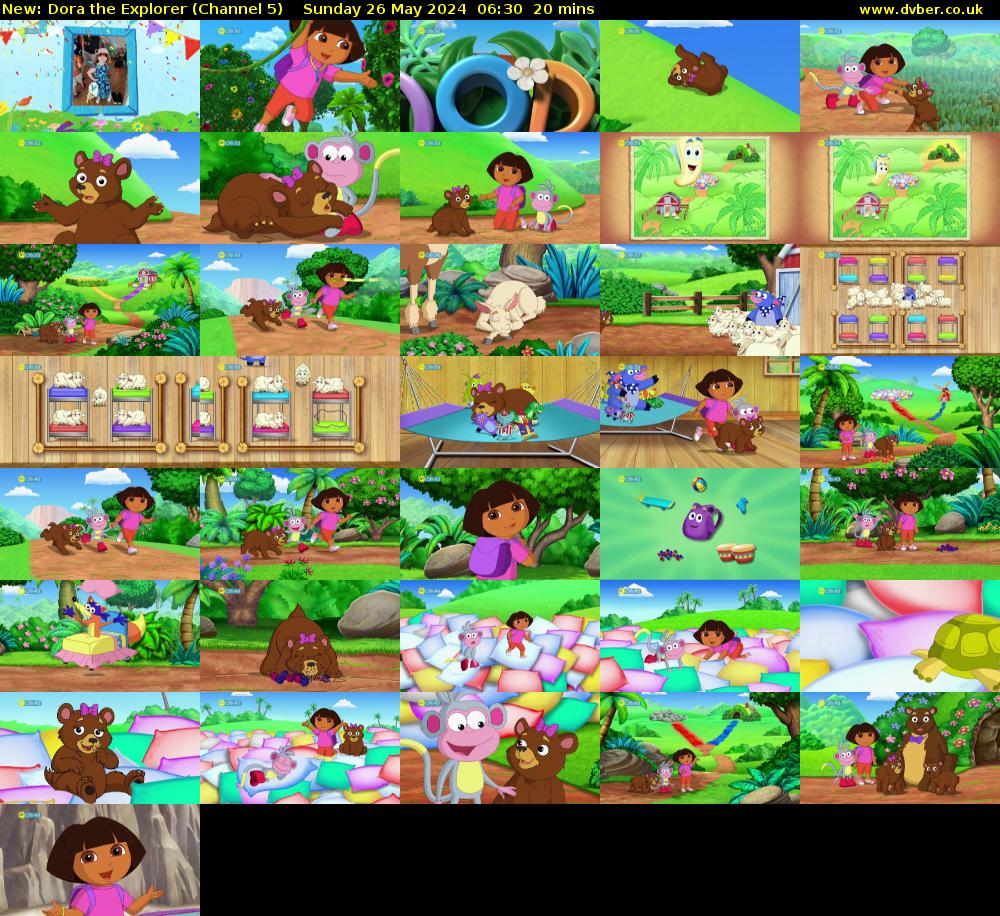 Dora the Explorer (Channel 5) Sunday 26 May 2024 06:30 - 06:50