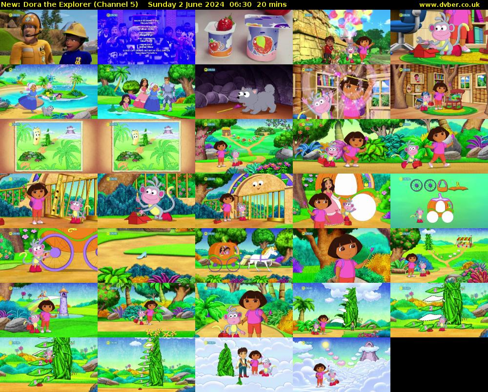 Dora the Explorer (Channel 5) Sunday 2 June 2024 06:30 - 06:50