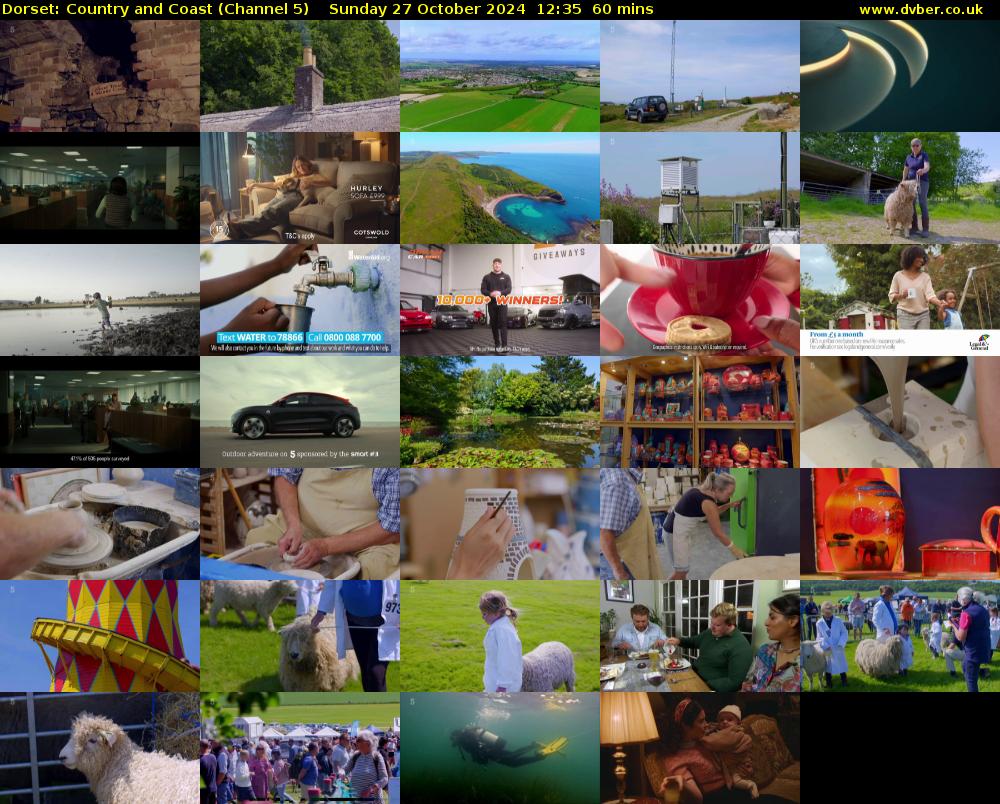Dorset: Country and Coast (Channel 5) Sunday 27 October 2024 12:35 - 13:35
