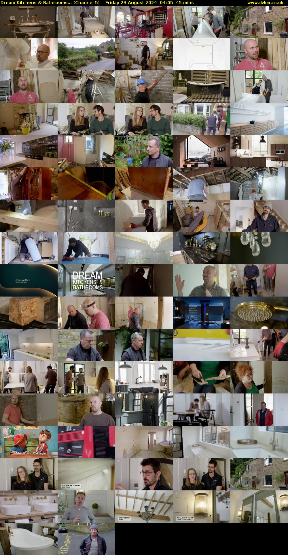 Dream Kitchens & Bathrooms... (Channel 5) Friday 23 August 2024 04:05 - 04:50