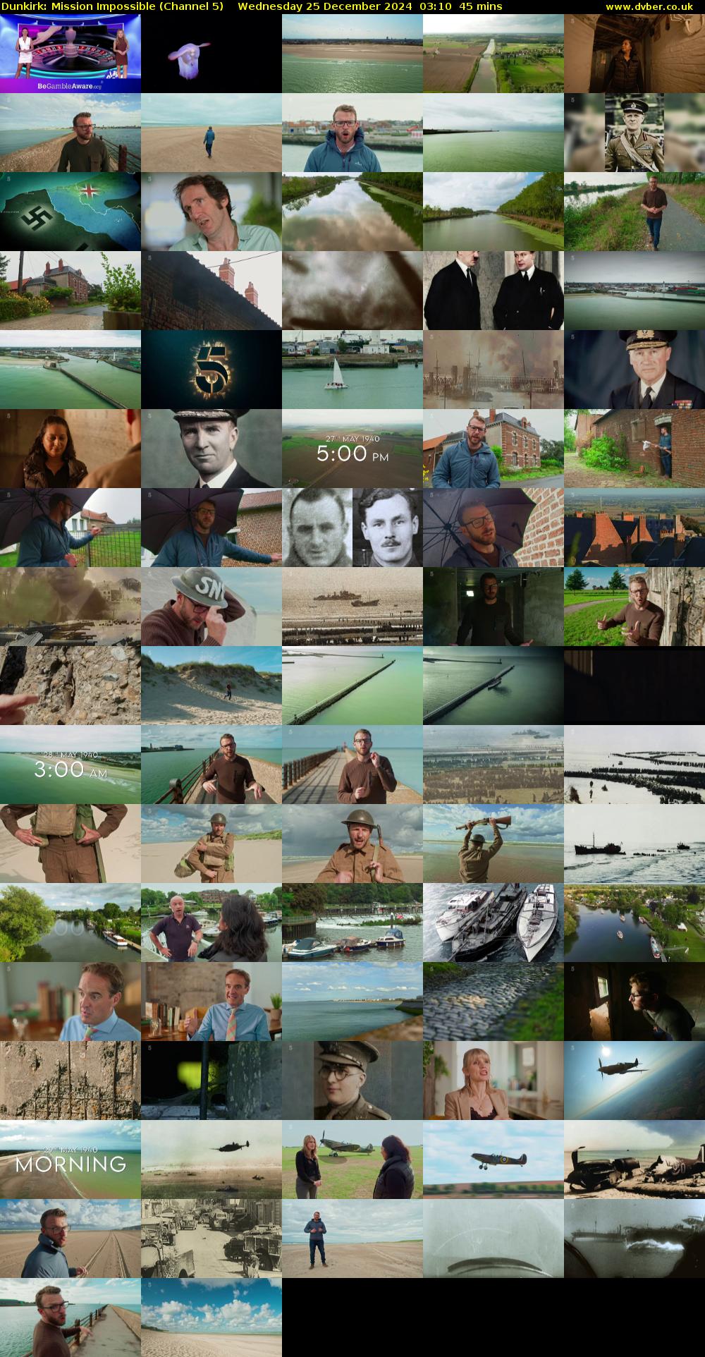 Dunkirk: Mission Impossible (Channel 5) Wednesday 25 December 2024 03:10 - 03:55
