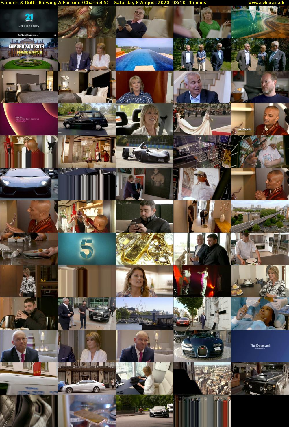 Eamonn & Ruth: Blowing A Fortune (Channel 5) Saturday 8 August 2020 03:10 - 03:55