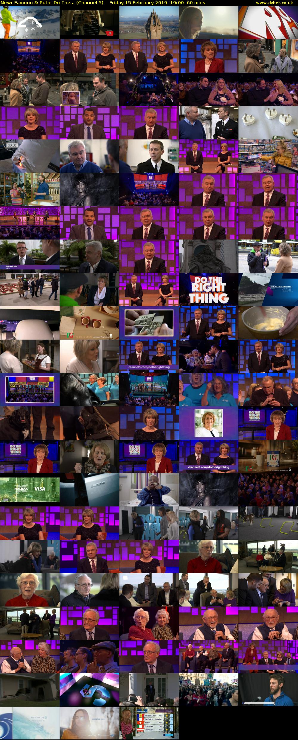Eamonn & Ruth: Do The... (Channel 5) Friday 15 February 2019 19:00 - 20:00
