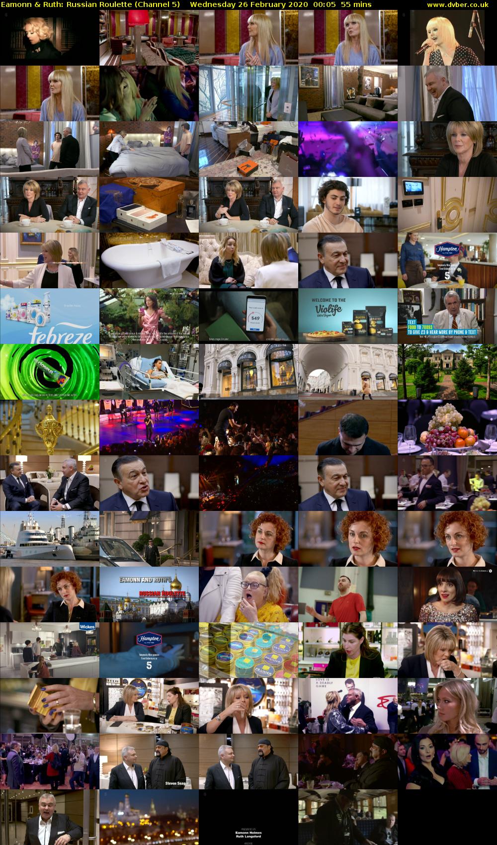 Eamonn & Ruth: Russian Roulette (Channel 5) Wednesday 26 February 2020 00:05 - 01:00
