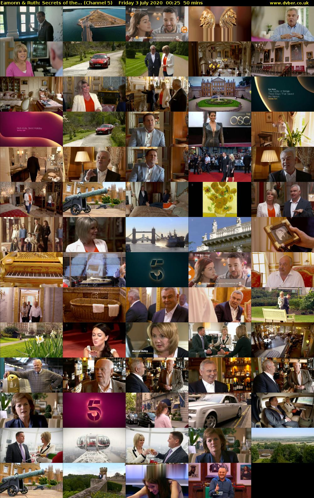 Eamonn & Ruth: Secrets of the... (Channel 5) Friday 3 July 2020 00:25 - 01:15