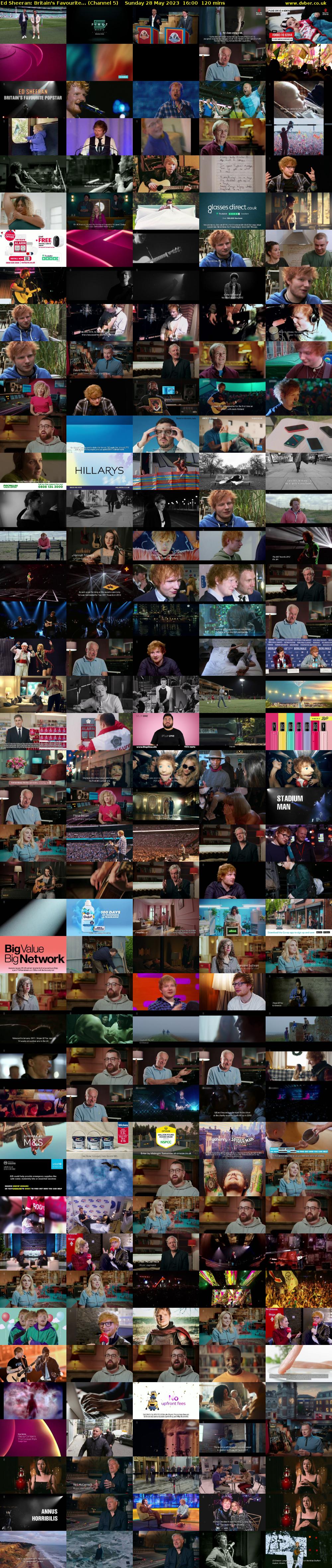Ed Sheeran: Britain's Favourite... (Channel 5) Sunday 28 May 2023 16:00 - 18:00