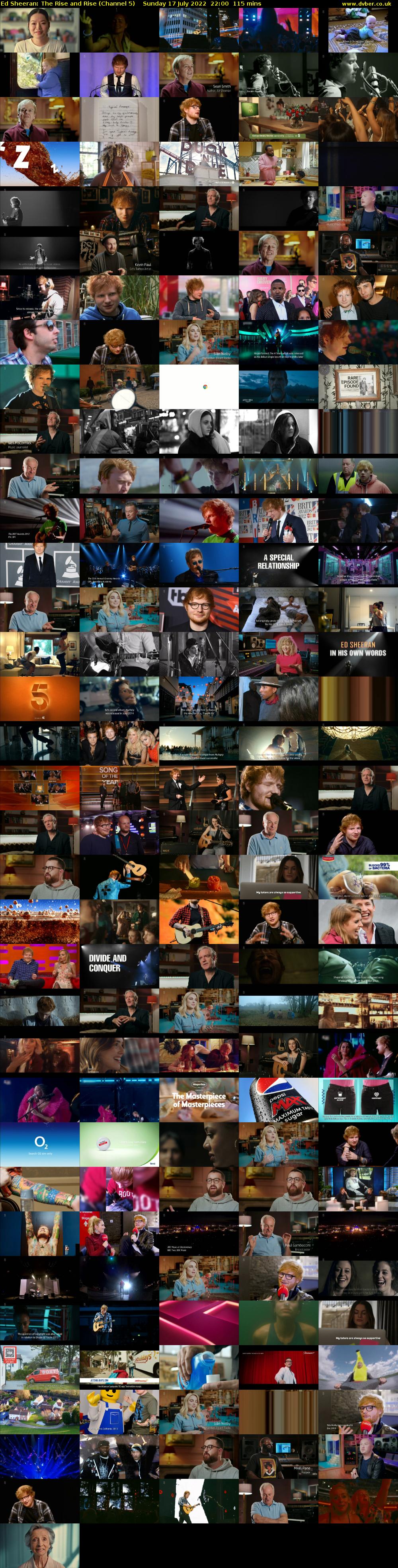 Ed Sheeran: The Rise and Rise (Channel 5) Sunday 17 July 2022 22:00 - 23:55