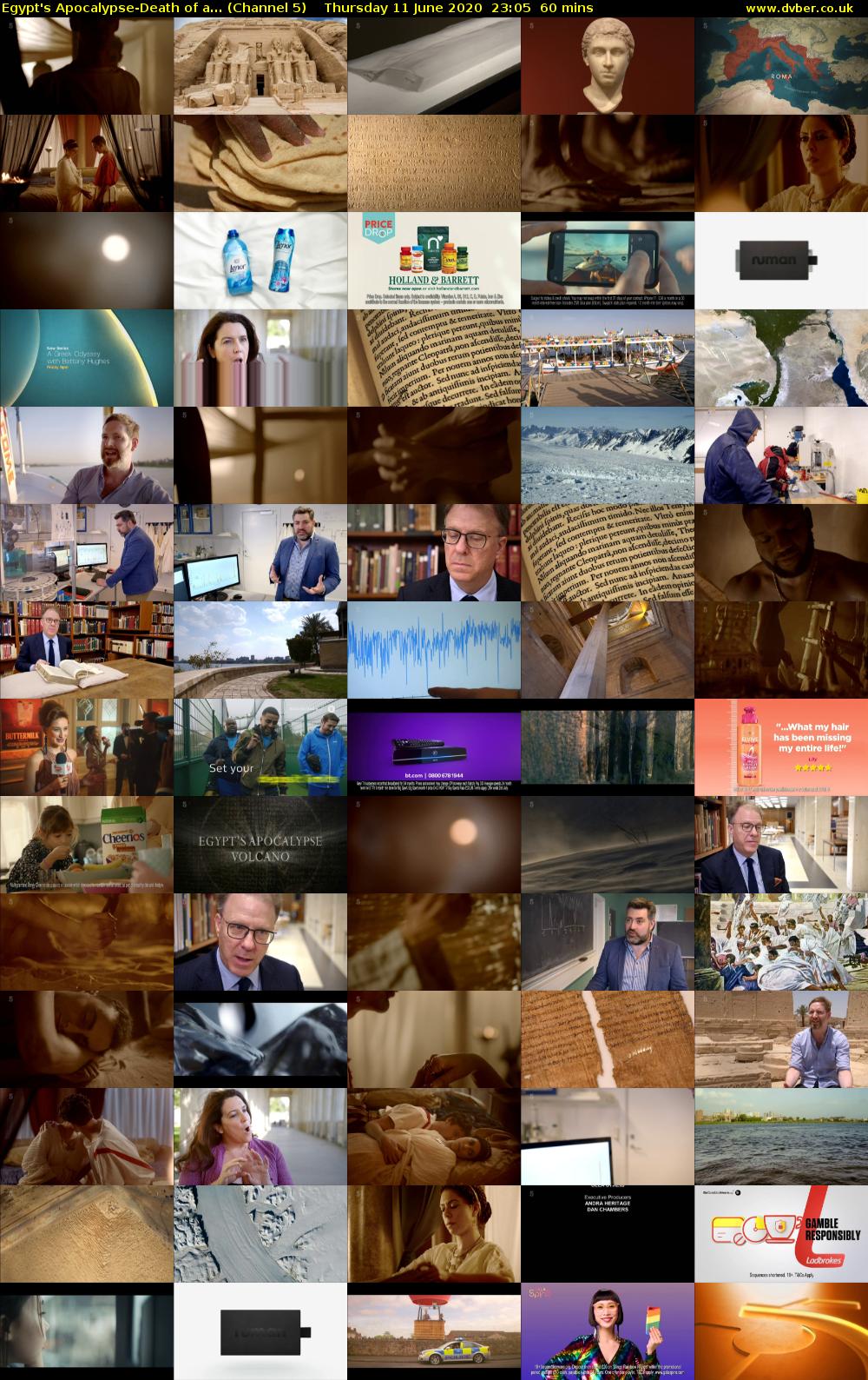 Egypt's Apocalypse-Death of a... (Channel 5) Thursday 11 June 2020 23:05 - 00:05