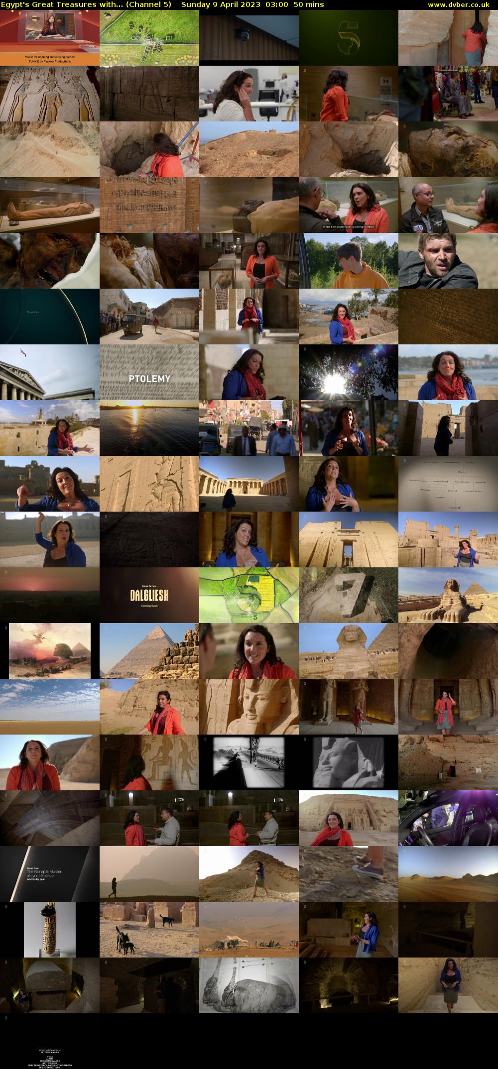Egypt's Great Treasures with... (Channel 5) Sunday 9 April 2023 03:00 - 03:50