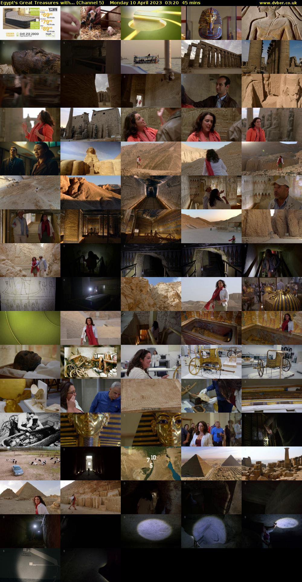 Egypt's Great Treasures with... (Channel 5) Monday 10 April 2023 03:20 - 04:05