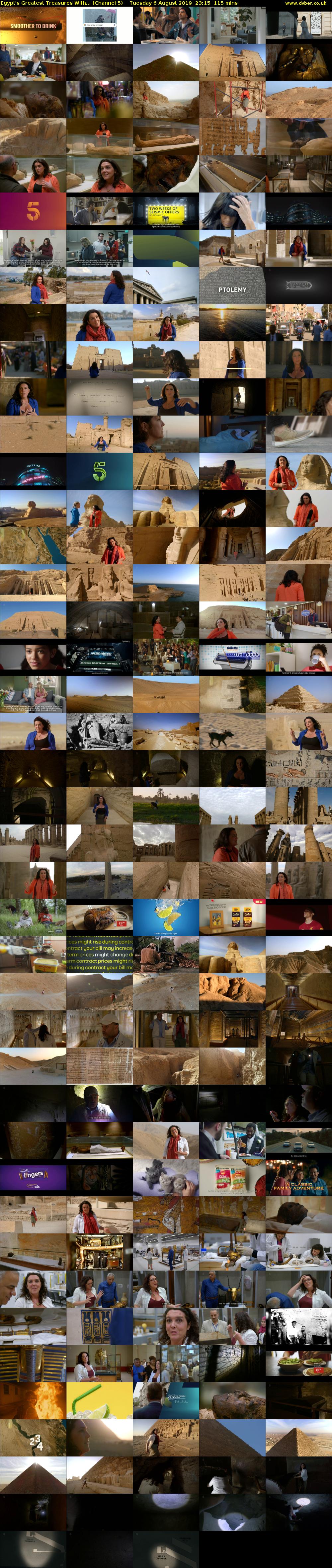 Egypt's Greatest Treasures With... (Channel 5) Tuesday 6 August 2019 23:15 - 01:10