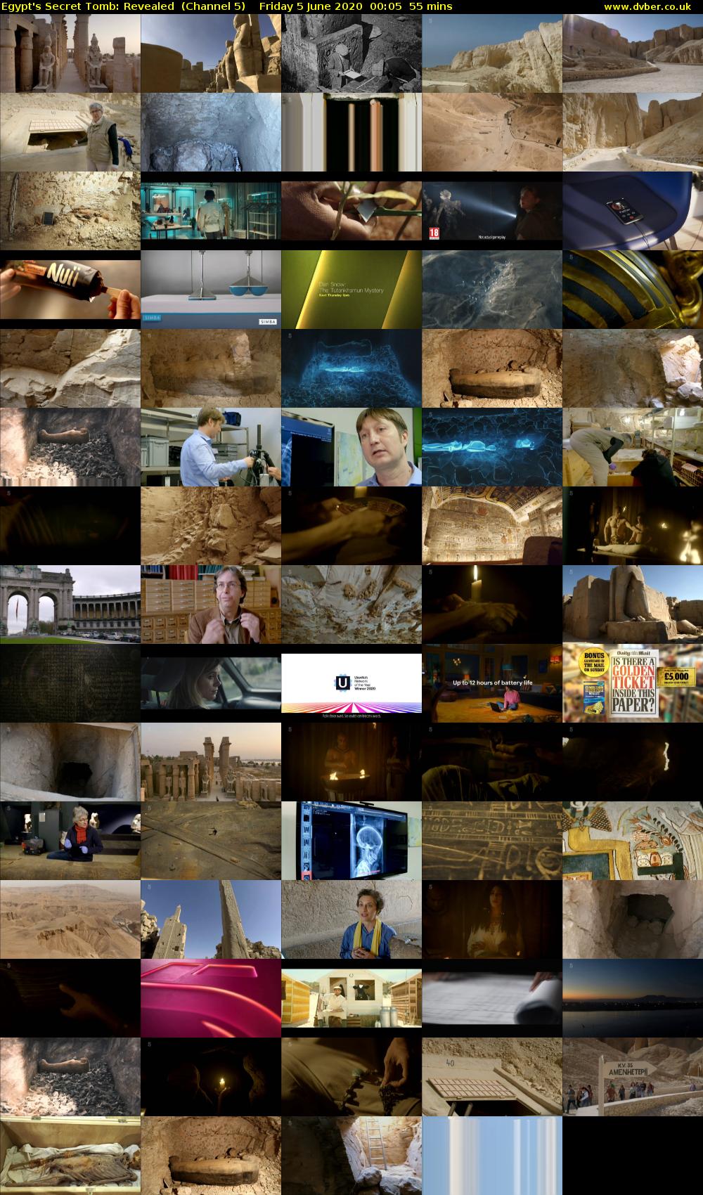 Egypt's Secret Tomb: Revealed  (Channel 5) Friday 5 June 2020 00:05 - 01:00