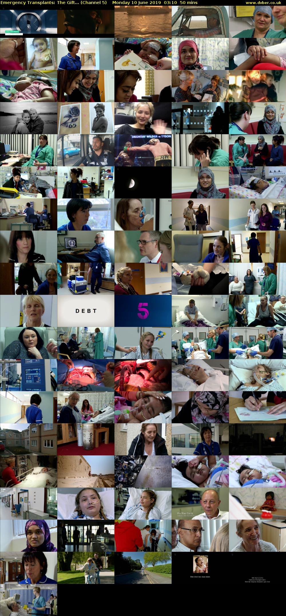 Emergency Transplants: The Gift... (Channel 5) Monday 10 June 2019 03:10 - 04:00