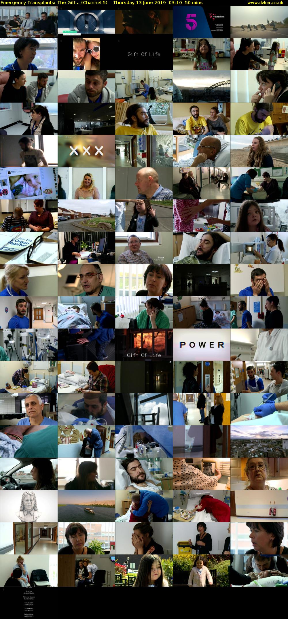 Emergency Transplants: The Gift... (Channel 5) Thursday 13 June 2019 03:10 - 04:00
