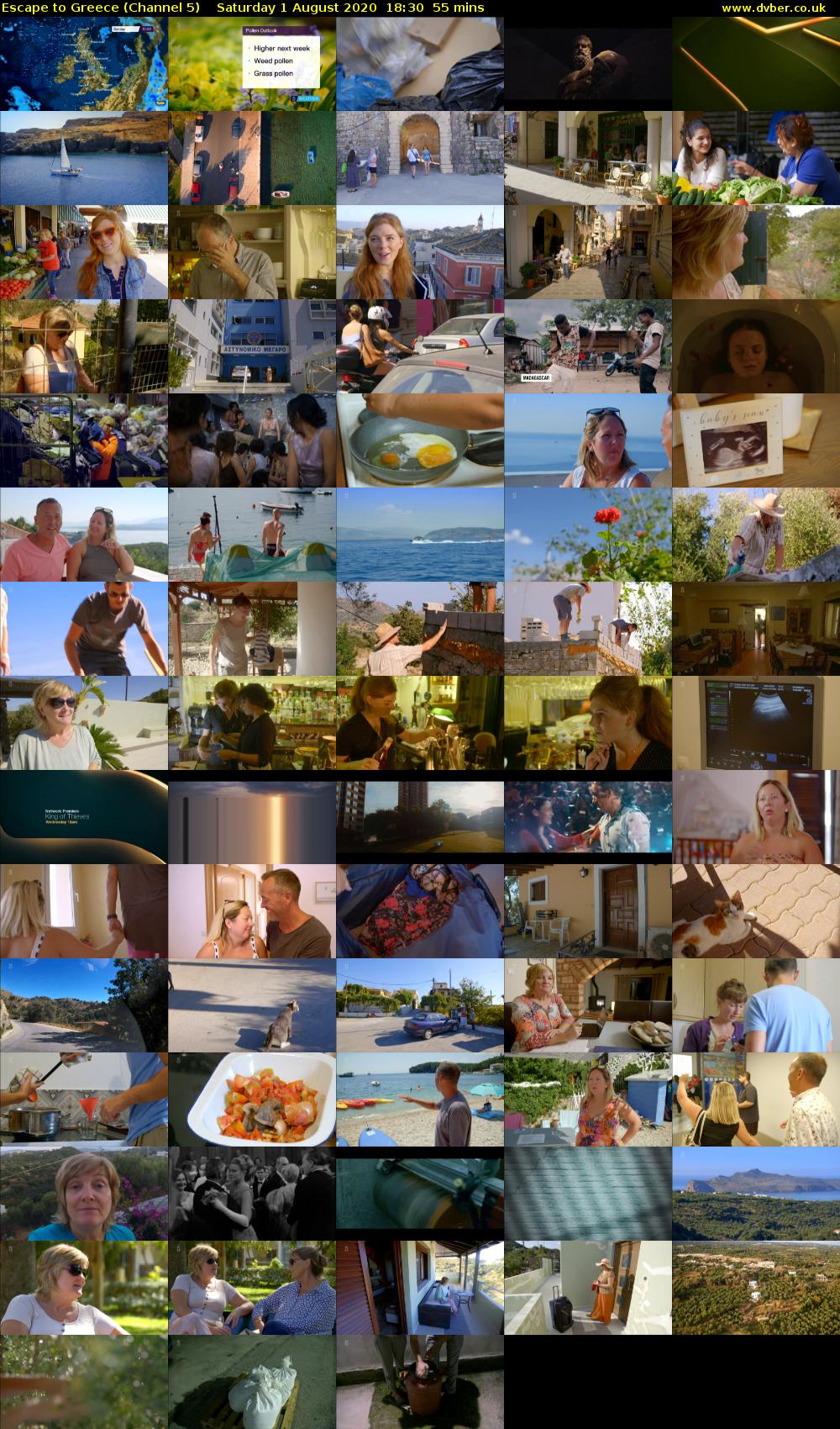 Escape to Greece (Channel 5) Saturday 1 August 2020 18:30 - 19:25