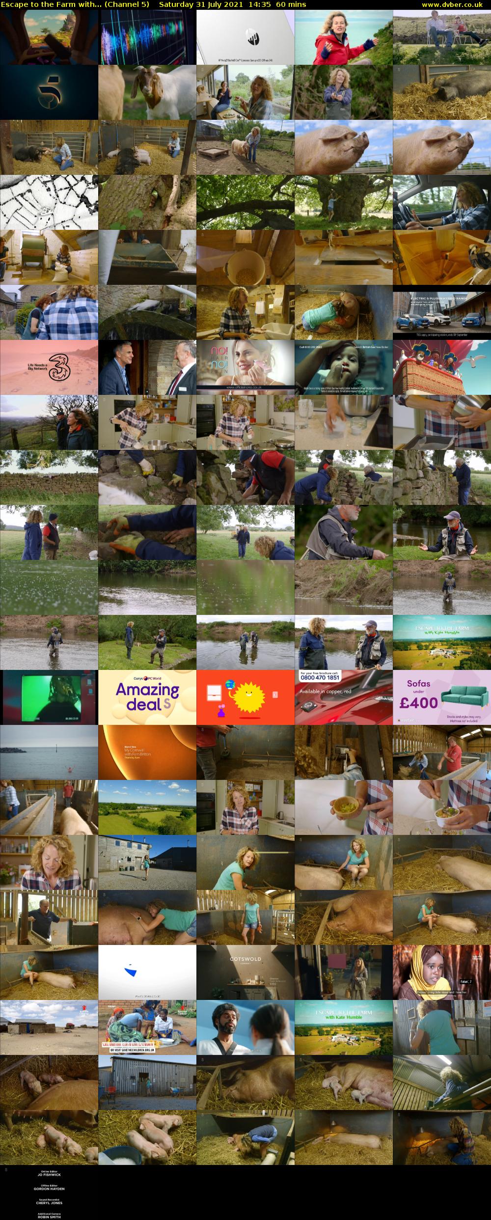 Escape to the Farm with... (Channel 5) Saturday 31 July 2021 14:35 - 15:35
