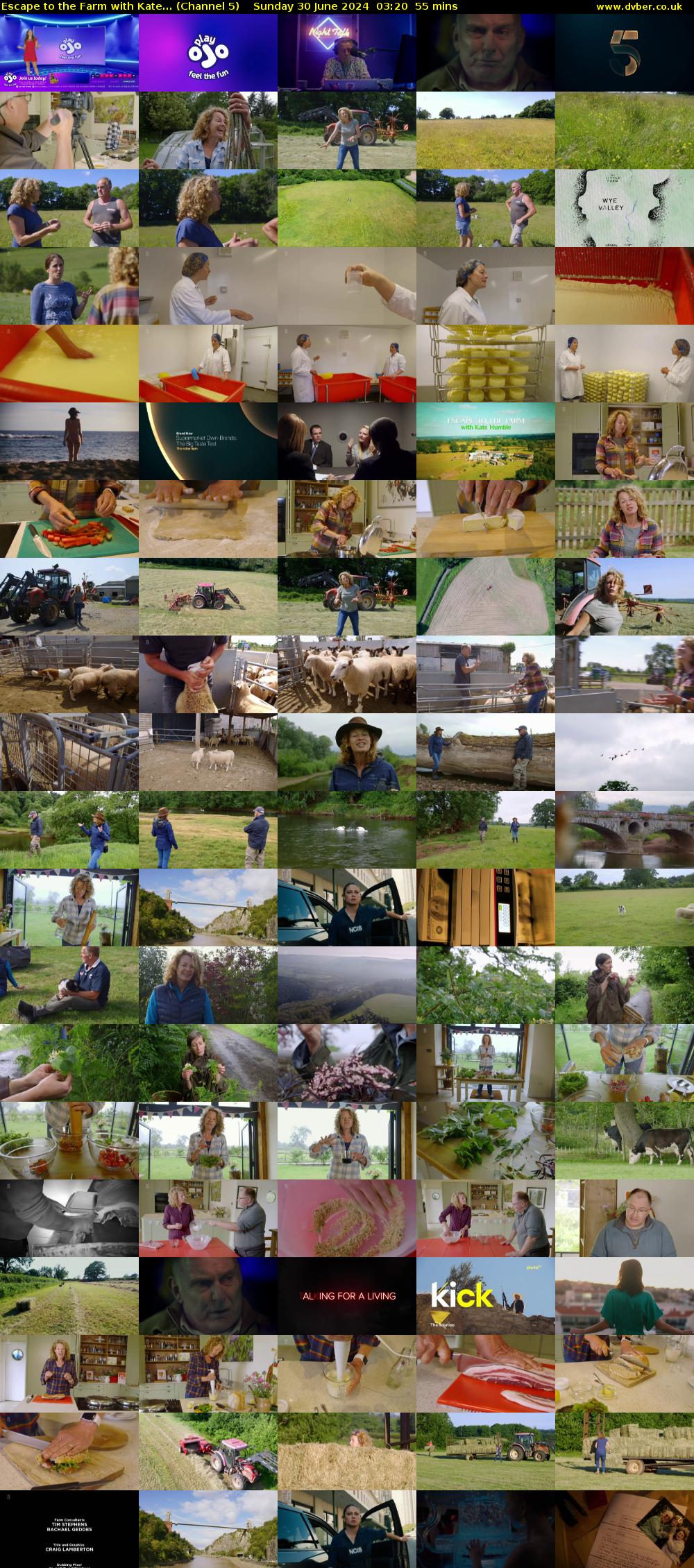 Escape to the Farm with Kate... (Channel 5) Sunday 30 June 2024 03:20 - 04:15