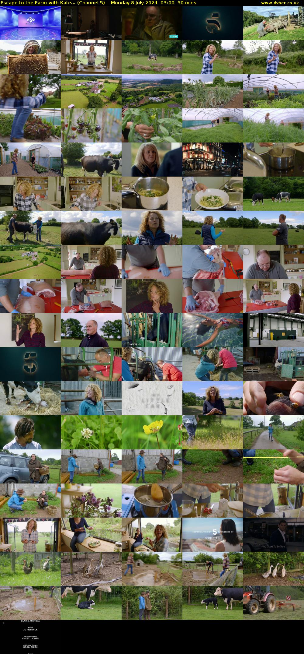 Escape to the Farm with Kate... (Channel 5) Monday 8 July 2024 03:00 - 03:50
