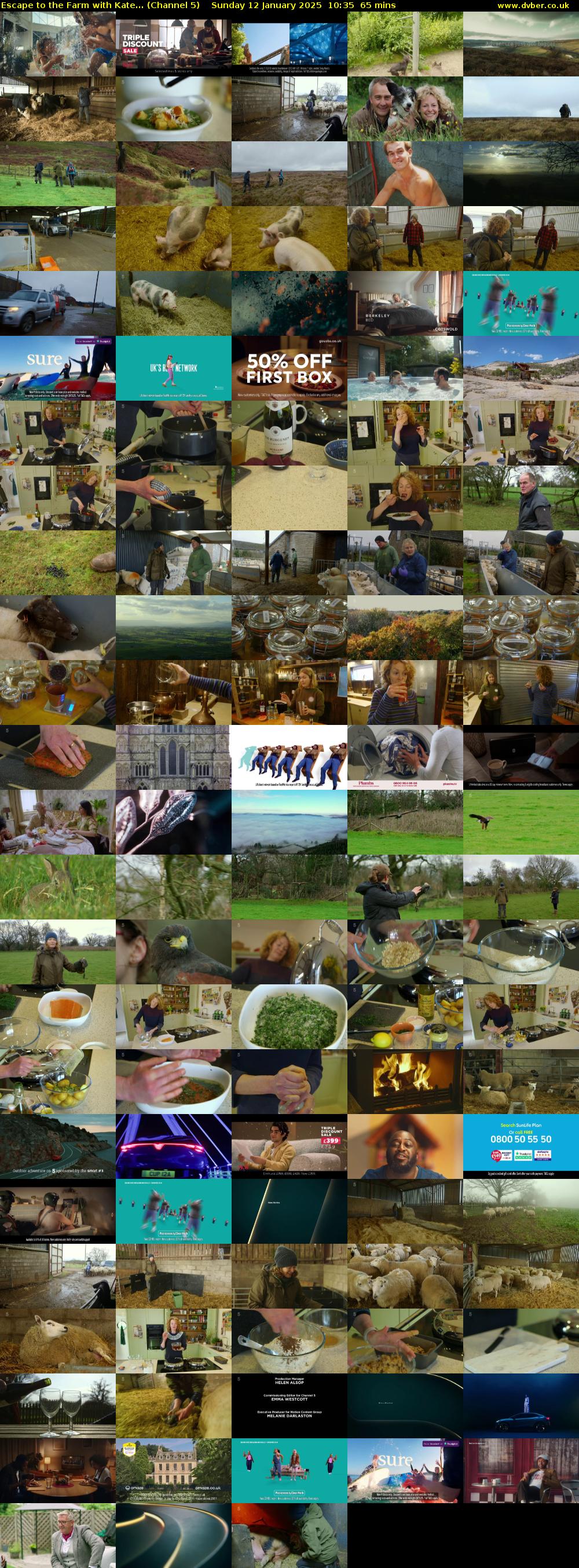 Escape to the Farm with Kate... (Channel 5) Sunday 12 January 2025 10:35 - 11:40