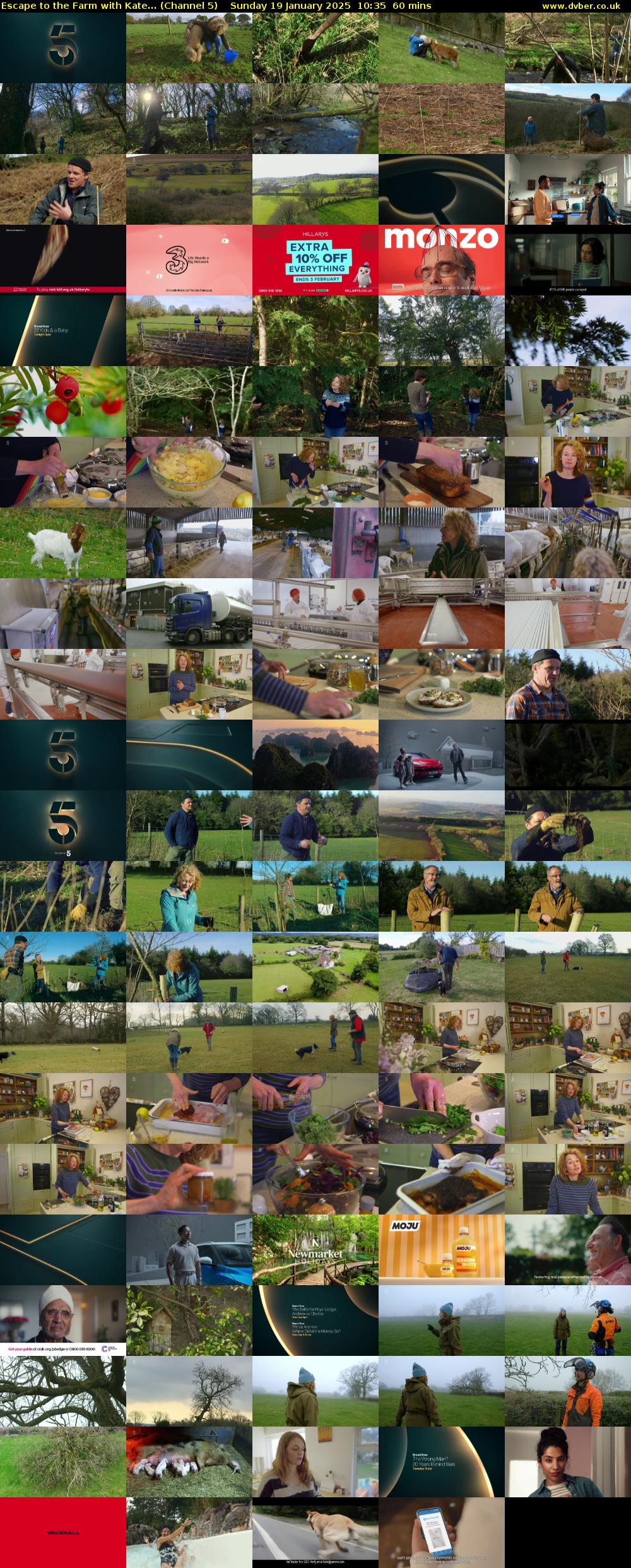 Escape to the Farm with Kate... (Channel 5) Sunday 19 January 2025 10:35 - 11:35