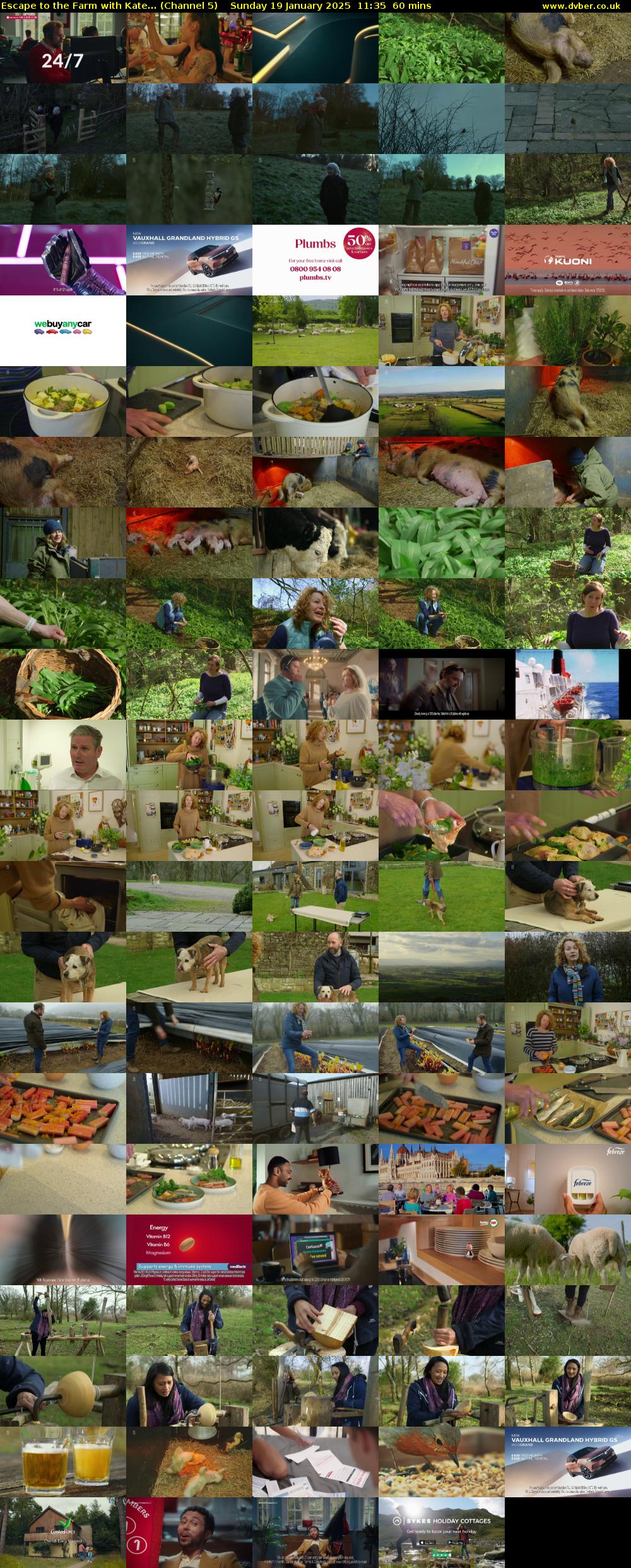Escape to the Farm with Kate... (Channel 5) Sunday 19 January 2025 11:35 - 12:35