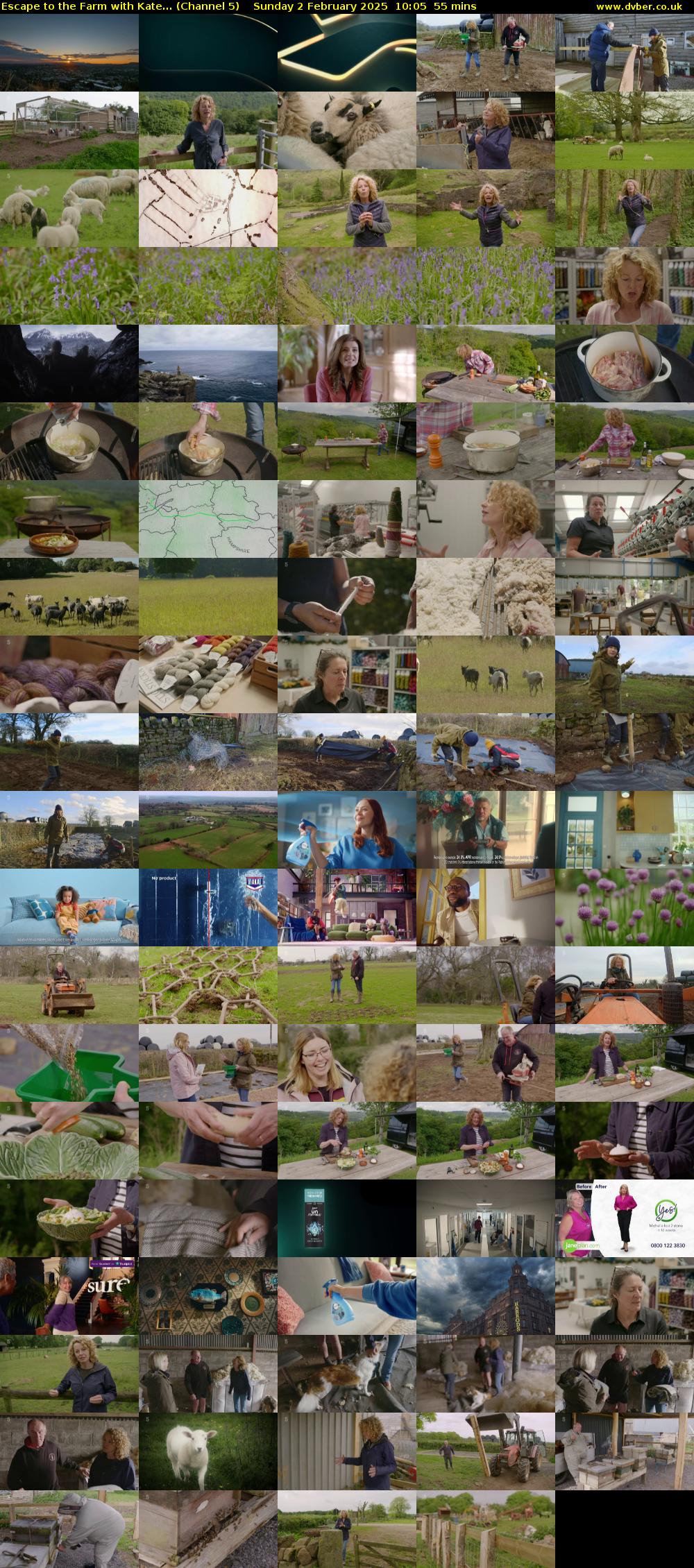 Escape to the Farm with Kate... (Channel 5) Sunday 2 February 2025 10:05 - 11:00