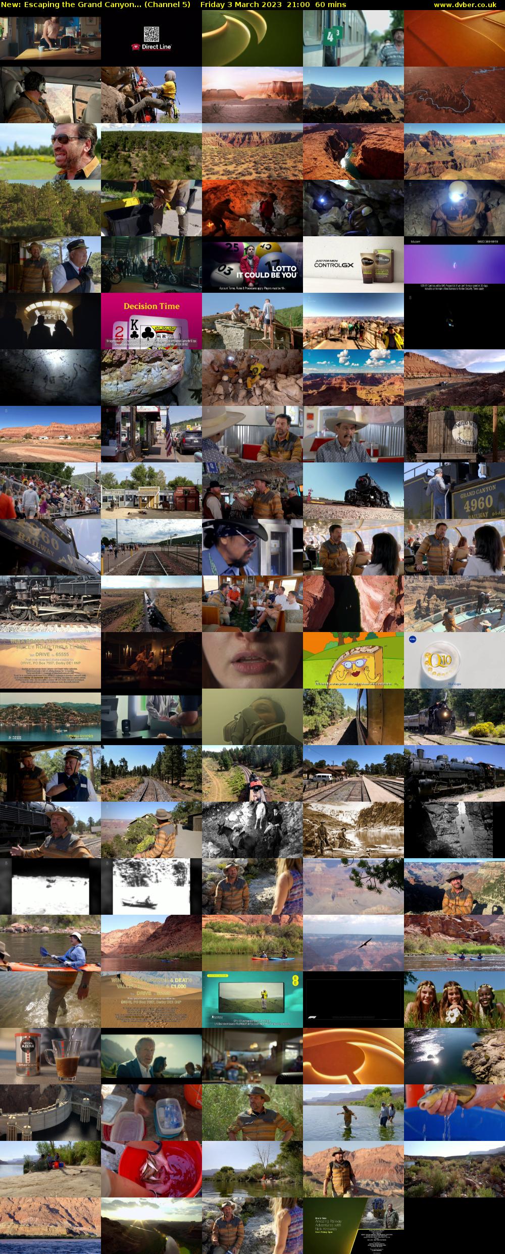 Escaping the Grand Canyon... (Channel 5) Friday 3 March 2023 21:00 - 22:00
