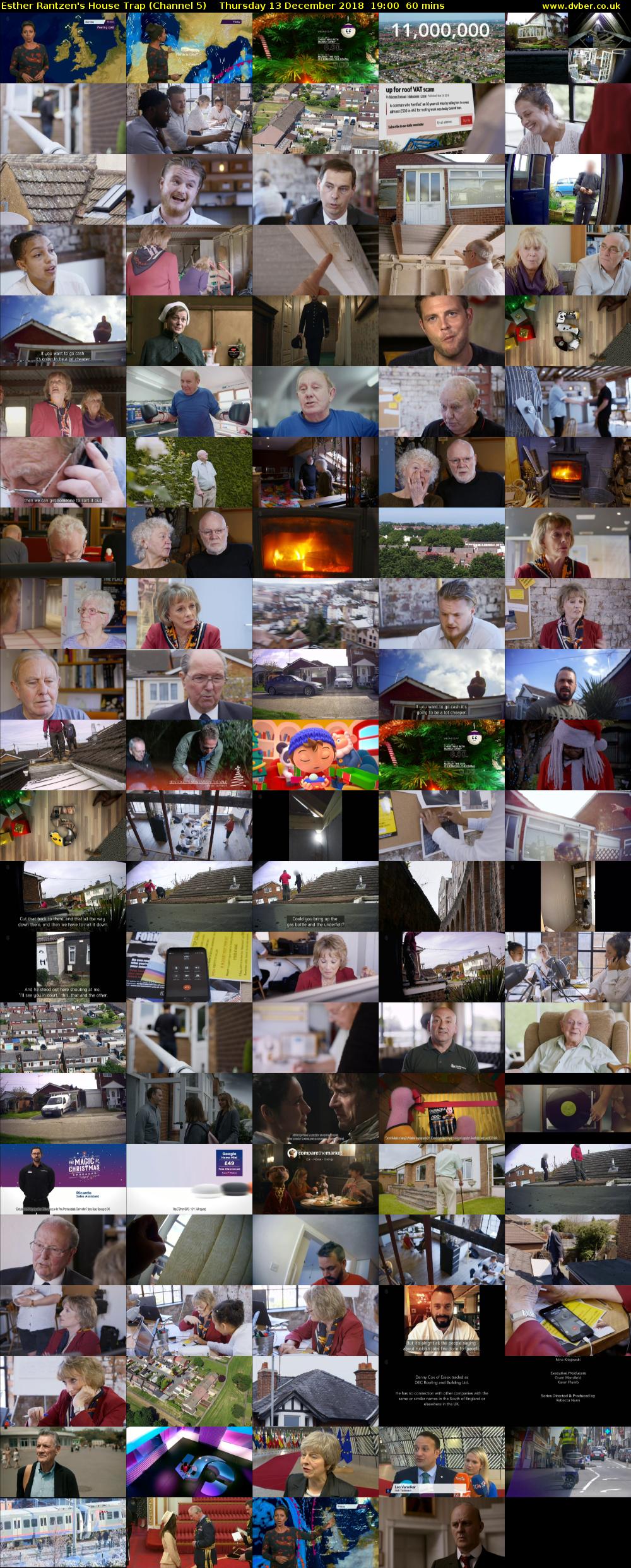 Esther Rantzen's House Trap (Channel 5) Thursday 13 December 2018 19:00 - 20:00
